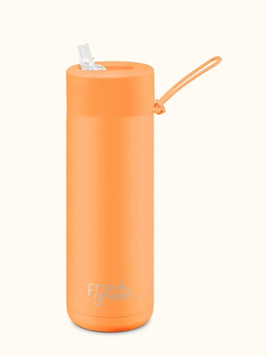 Frank Green - Stainless Streel Reusable Water Bottle with straw Lid - 20oz / 595ml