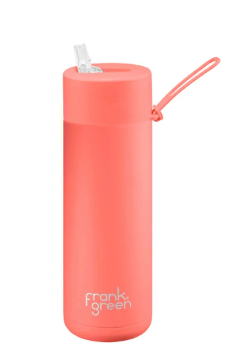 Frank Green - Stainless Streel Reusable Water Bottle with straw Lid - 20oz / 595ml