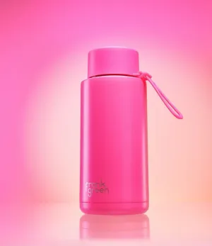 Frank Green - Stainless Streel Reusable Water Bottle with straw Lid - 34oz / 1000ml