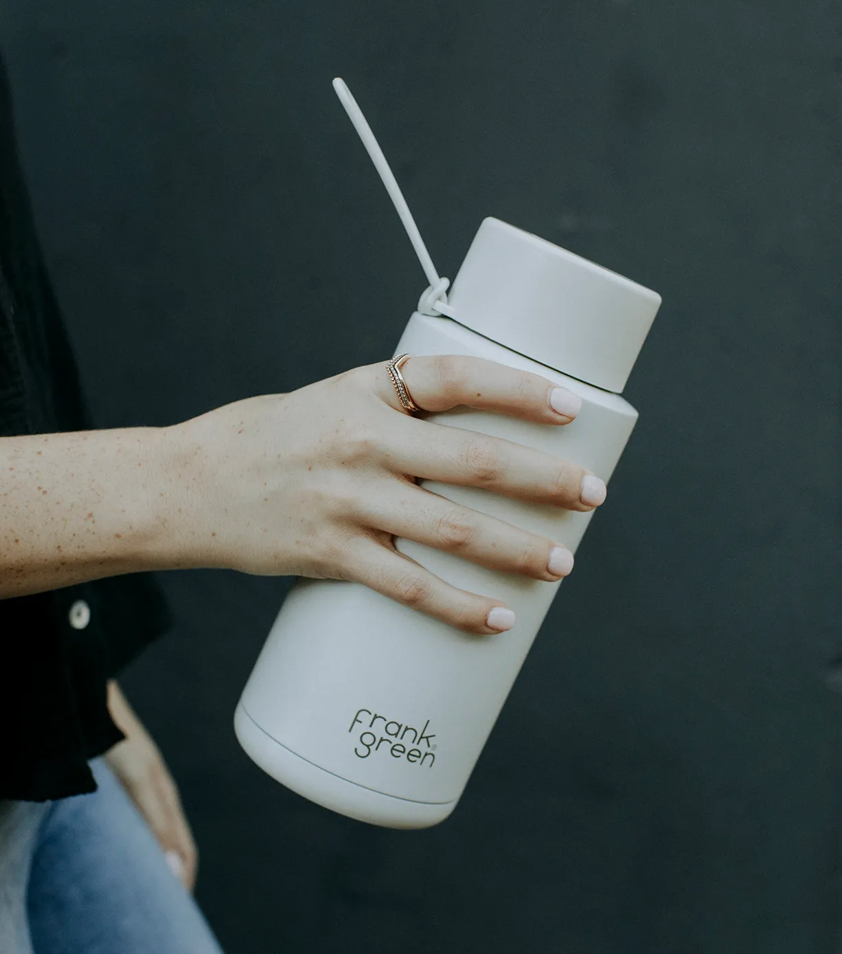 Frank Green - Stainless Streel Reusable Water Bottle with straw Lid - 34oz / 1000ml