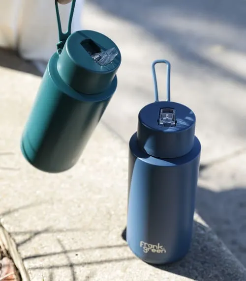 Frank Green - Stainless Streel Reusable Water Bottle with straw Lid - 34oz / 1000ml