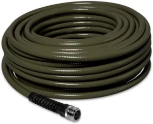 Gardener's Supply Company Super Slim Lightweight Hose, 100 Feet | BPA Free, Kink-Proof & Leak-Proof Extra Long Drinking Water Safe Indoor Outdoor Watering Hose - Green
