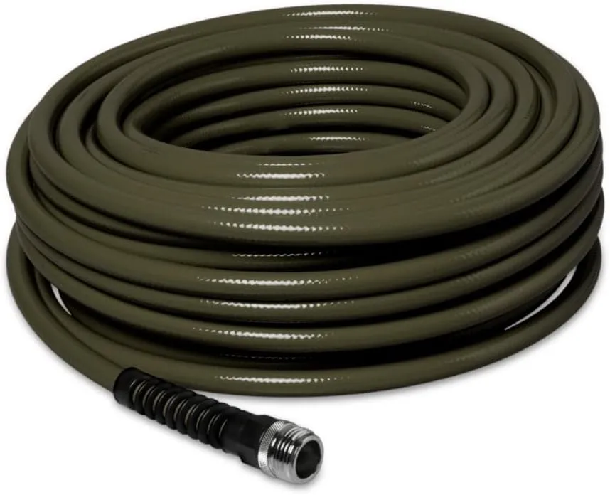 Gardener's Supply Company Super Slim Lightweight Hose, 100 Feet | BPA Free, Kink-Proof & Leak-Proof Extra Long Drinking Water Safe Indoor Outdoor Watering Hose - Green