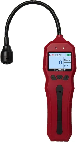 Gas Leak Detector, Combustible Gas Detector for Home, Audible, Vibration and Visual Alarm, Rechargeable, TFT Color Display, 0-10000PPM, Locat Propane, Methane, and Butane for Home and RV