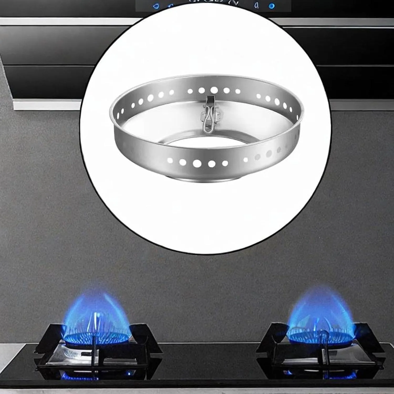 Gas Stove Shield Wok Pan Support Rack Universal Portable Windproof Wok Stand Gas Rings Rack Gas Burner Cover for Pot Kitchen