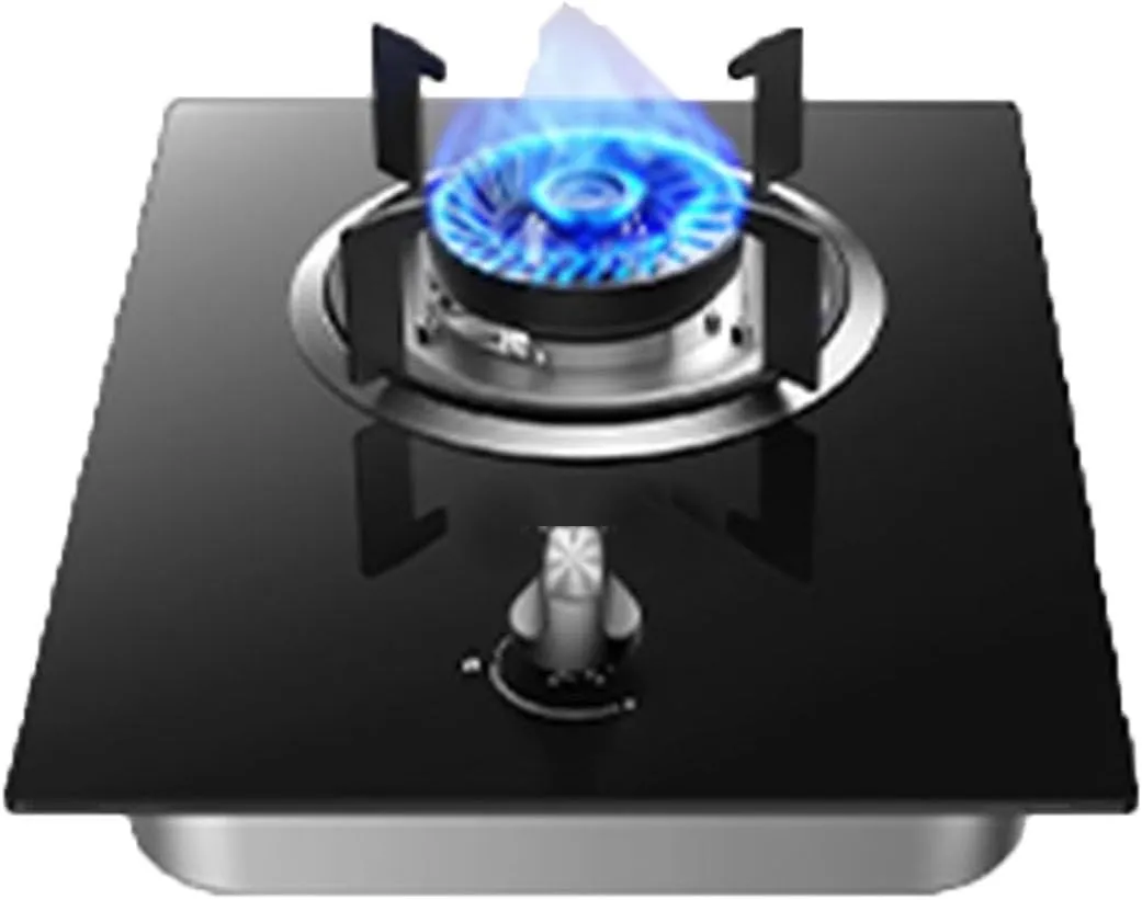 Gas Stove, Single Burner Desktop and Embedded Dual-use Burner Stove,Portable Tempered Glass Gas Cooker 5KW NG/LPG, for Home Outdoor Camping(LPG)