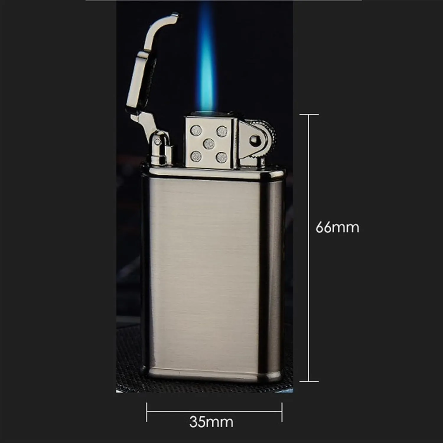 GAVIK Windproof Jet Combustible Gas Lighter - high Temperature Ceramic Cup, zinc Alloy Body, Adjustable Flame, refillable Gas, Blue Flame - Perfect for Outdoor use. (Color : E)