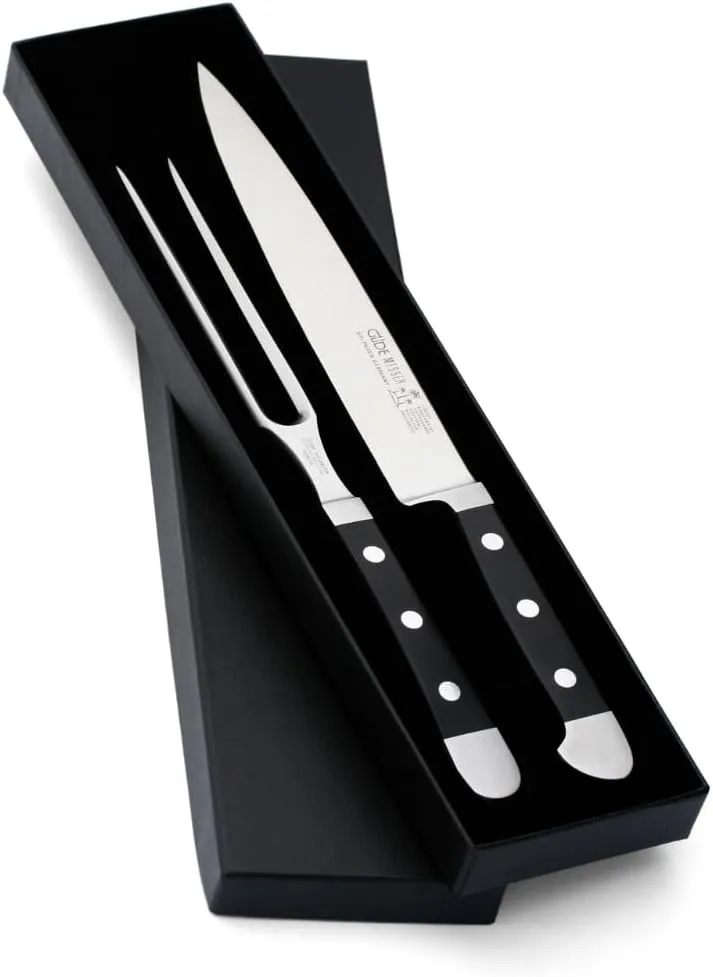 Güde Alpha Series 2-Piece Hand Forged/Sharpened Carving Knife Set, Hostaform - Made in Solingen, Germany Since 1910