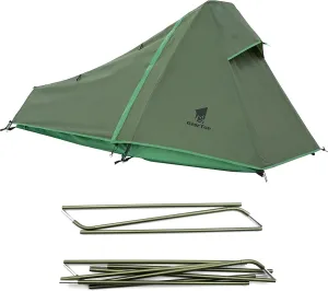 GEERTOP Ultralight Backpacking Tent for 1 Person and Replacement Tent Poles Bundle