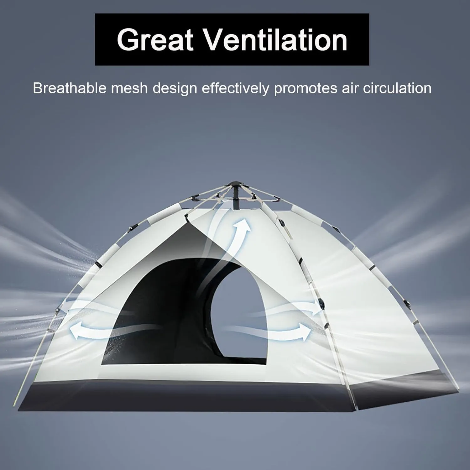 Generic 2/3/4 Person Camping Tent,Automatic Pop Up Lightweight & Waterproof Compact Outdoor Tent with Carrying Bag,Suitable for Family Gatherings Backpacking Hiking Travel