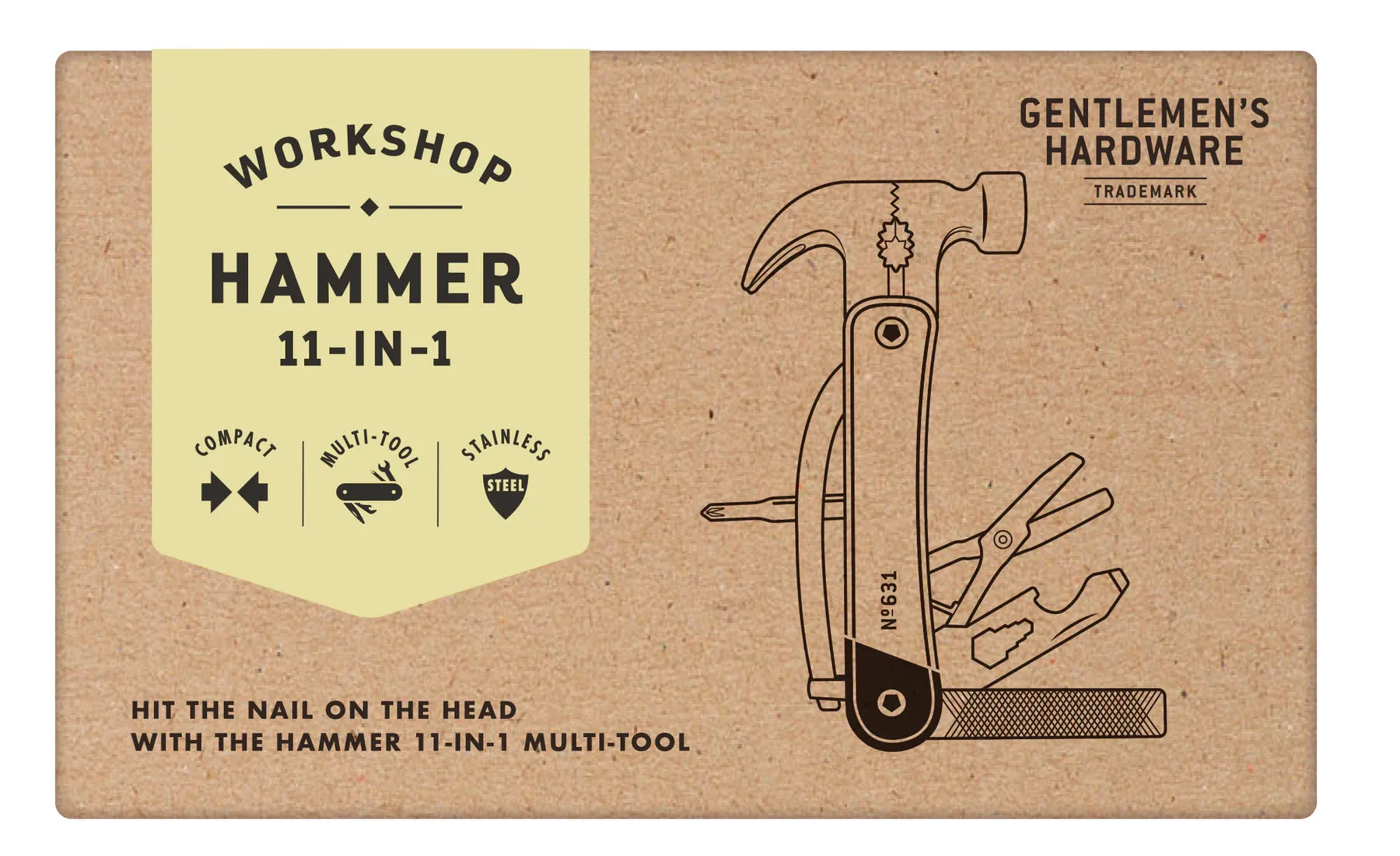 Gentlemen's Hardware - Hammer Multi Tool (No Knives)