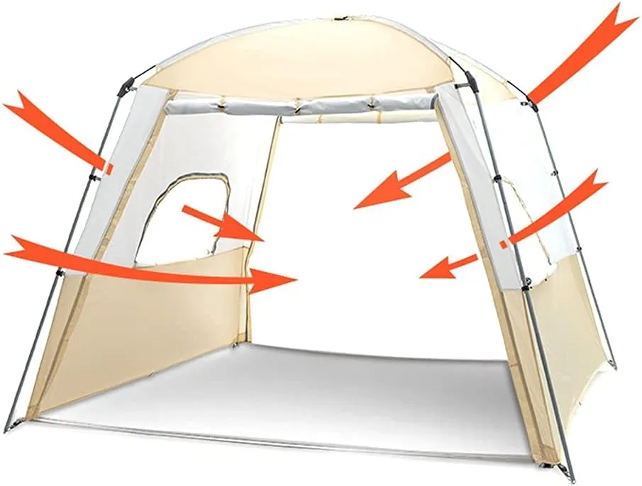 GeRRiT 5-8 Person Cabin Tent Ultra with Porch Camping Dome Shelter Tent Sun Shelter Canopy Event Tent for Party, Garden, Patio, Backyard