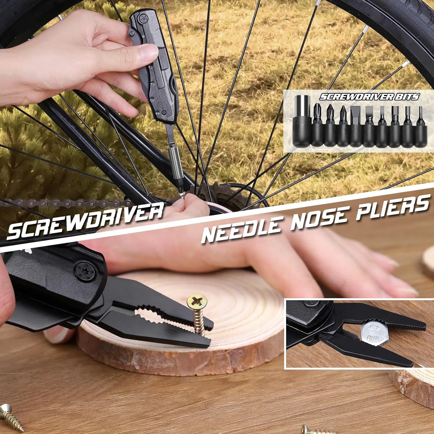 Gifts for Grandpa from Granddaughter Grandson,Fathers Day Birthday Christmas Grandpa Gifts,Multitool Knife "BEST GRANDPA EVER",Multi tool for Climbing,Camping,Cycling,Hiking