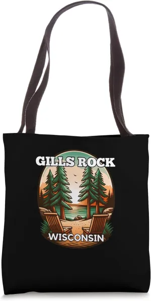 Gills Rock Wisconsin Camping Tote Bag