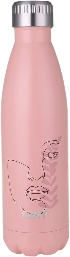 GiNT 17oz Sport Water Bottle Stainless Steel Vacuum Insulated Double Walled Cola Shape Water Bottle for Outdoor Sports, 500ML (1, Powder Face)