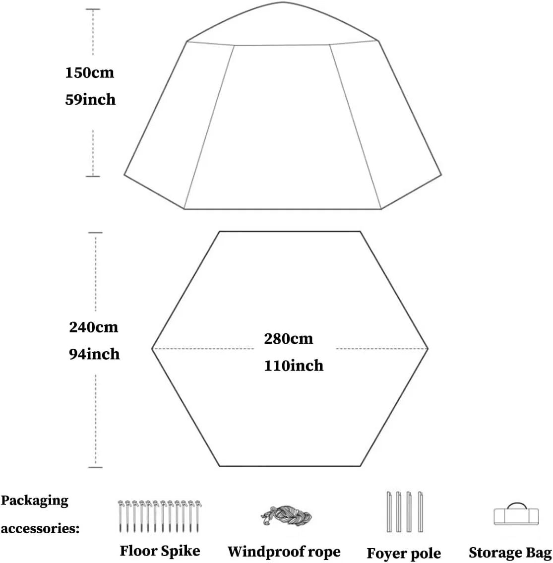 GIZNXBA 2 in 1 Instant Camping Tent with Canopy Tarp,5-8 Person Waterproof Pop Up Cabin Tent with Porch Automatic, Sun Tents for Beach Pop Up for Family Outdoor Camping