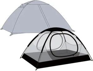 Glacier Gray 2 Person Dome Camping Tent,Double Layer,Waterproof,Perfect for Hiking & Backpacking