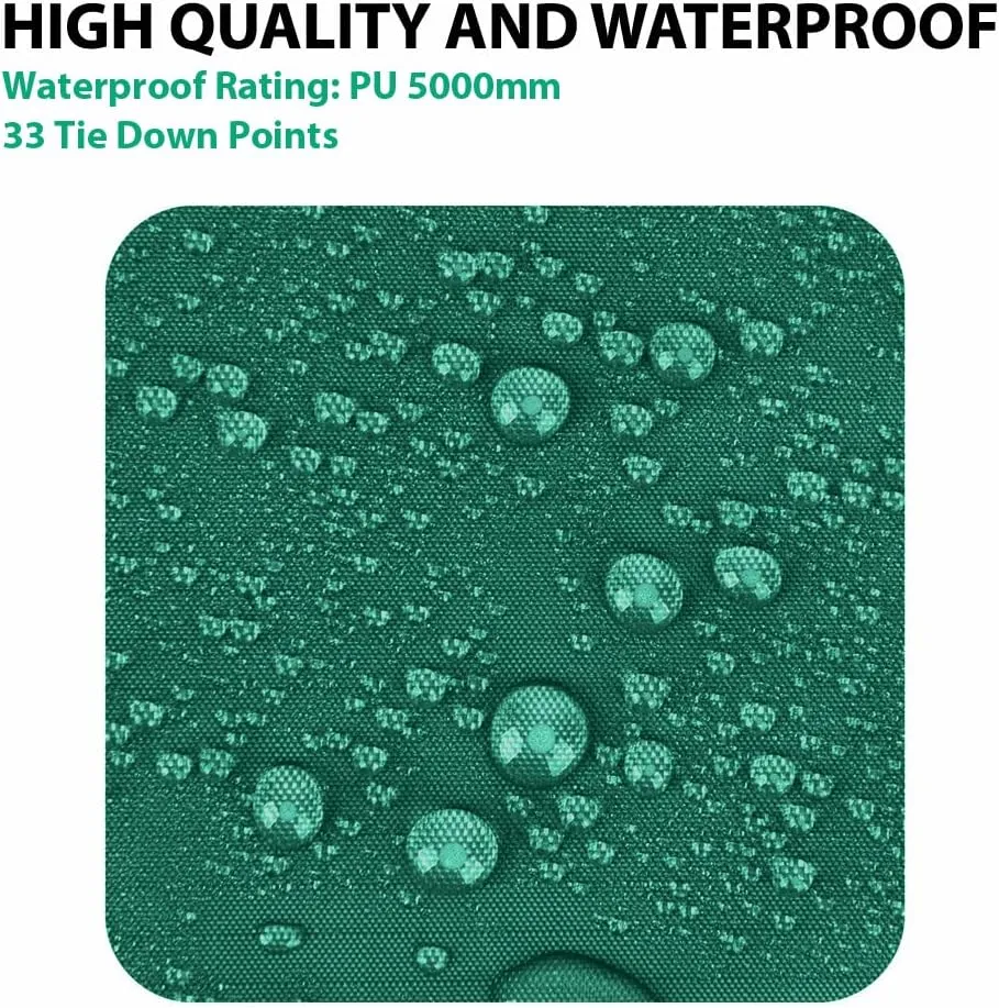 Gold Armour Rainfly Tarp Hammock, Premium 14.7ft/12ft/10ft/8ft Rain Fly Cover, Waterproof Ultralight Camping Shelter Canopy, Survival Equipment Gear Camping Tent Accessories (Green 14.7ft x 12ft)