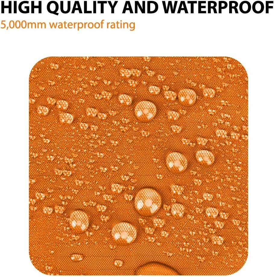 Gold Armour Rainfly Tarp Hammock, Premium 14.7ft/12ft/10ft/8ft Rain Fly Cover, Waterproof Ultralight Camping Shelter Canopy, Survival Equipment Gear Camping Tent Accessories (Orange 10ft x 10ft)