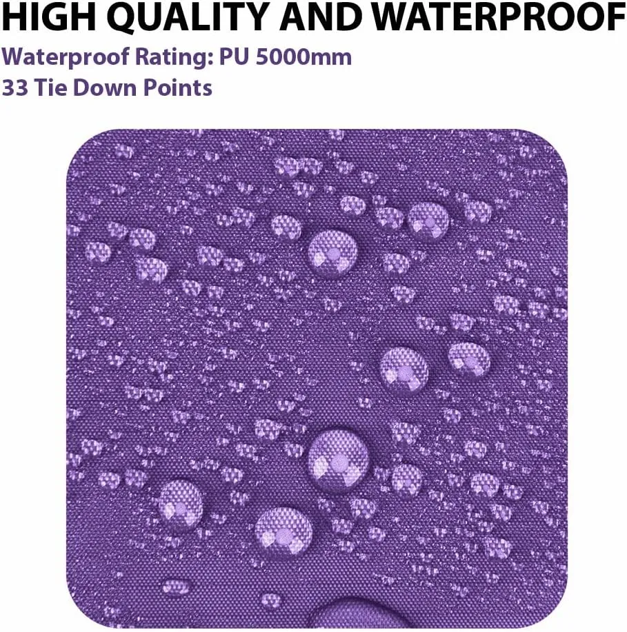 Gold Armour Rainfly Tarp Hammock, Premium 14.7ft/12ft/10ft/8ft Rain Fly Cover, Waterproof Ultralight Camping Shelter Canopy, Survival Equipment Gear Camping Tent Accessories (Purple 14.7ft x 12ft)