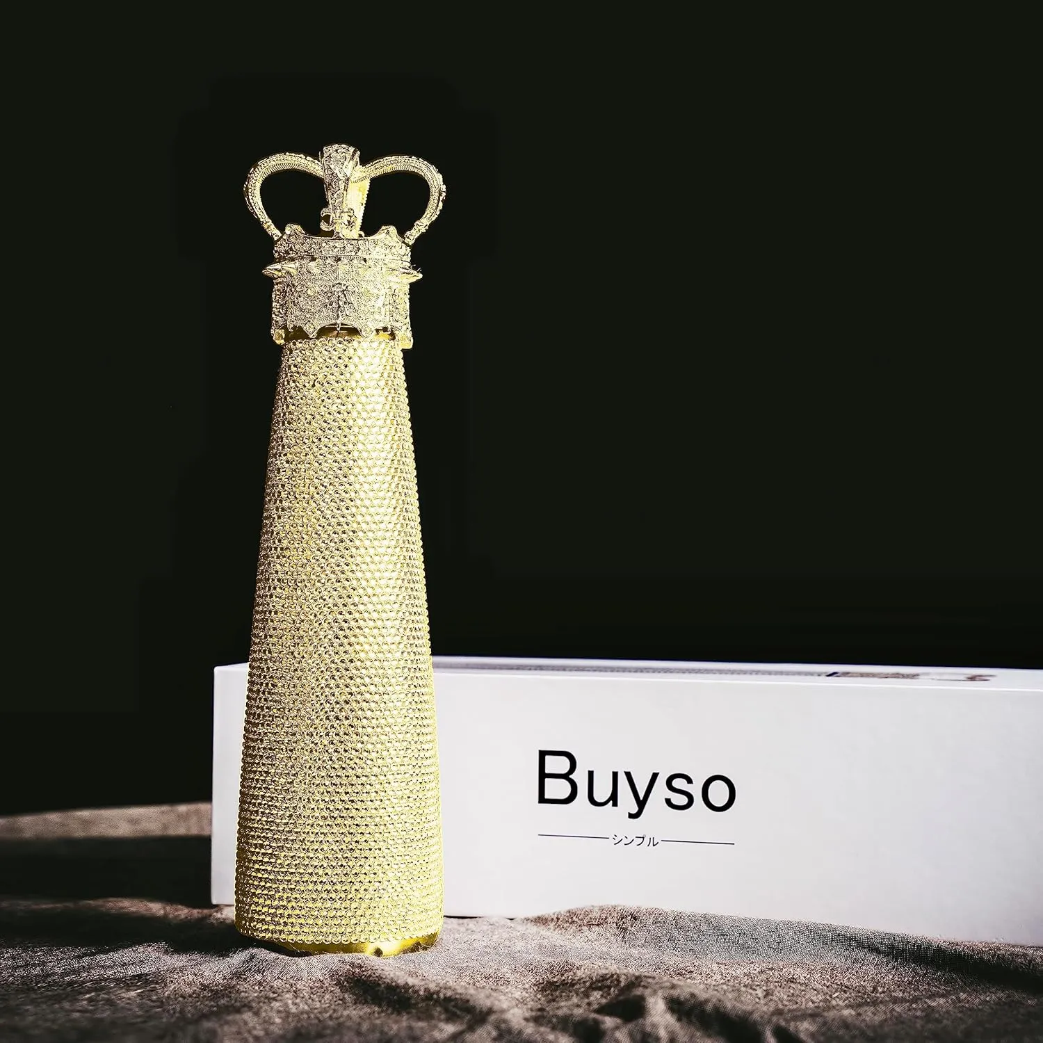 Gold Bling Water Bottle Rhinestone Gold Rhinestone Diamond Water Bottle Reusable Insulated Stainless Steel Bling Premium Aesthetic Gift