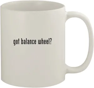 got balance wheel? - 11oz Ceramic White Coffee Mug, White