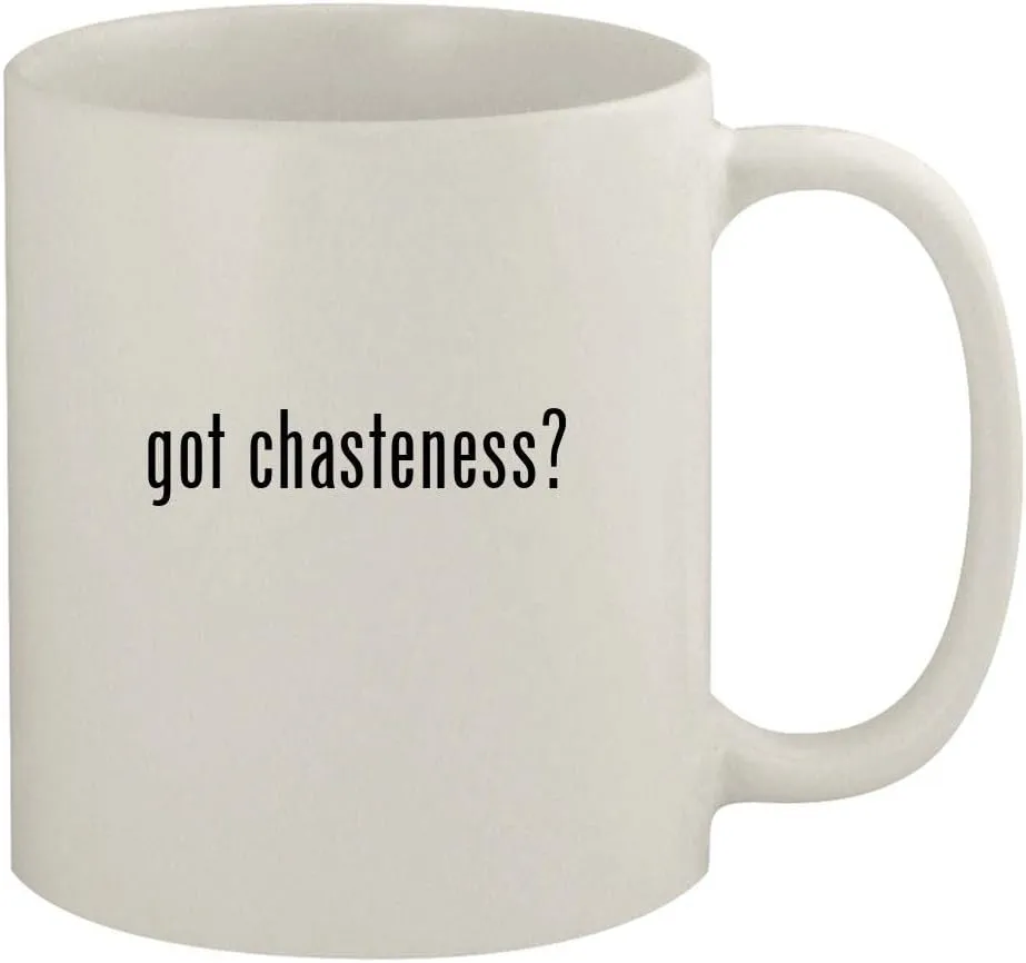 got chasteness? - 11oz Ceramic White Coffee Mug, White