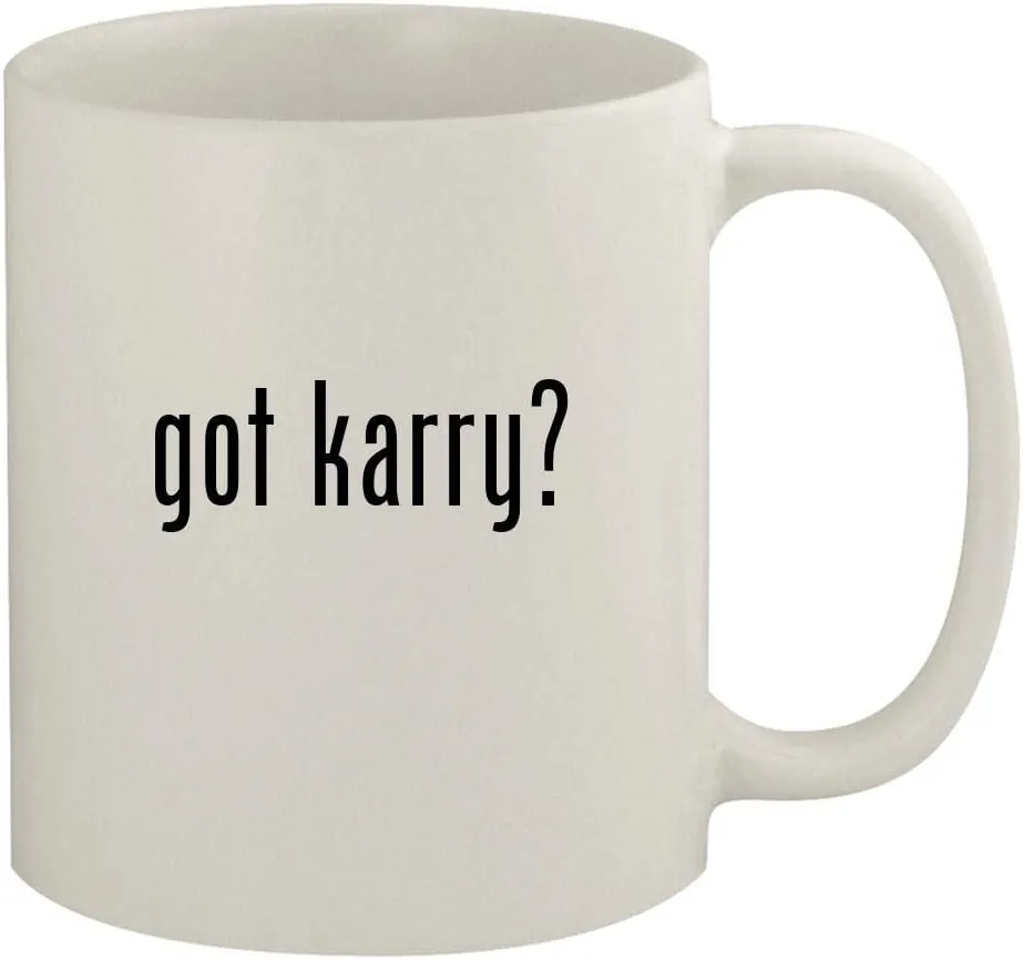 got karry? - 11oz Ceramic White Coffee Mug, White