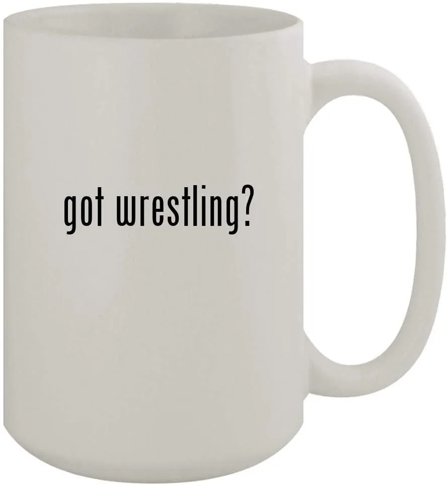 got wrestling? - 15oz Ceramic White Coffee Mug, White