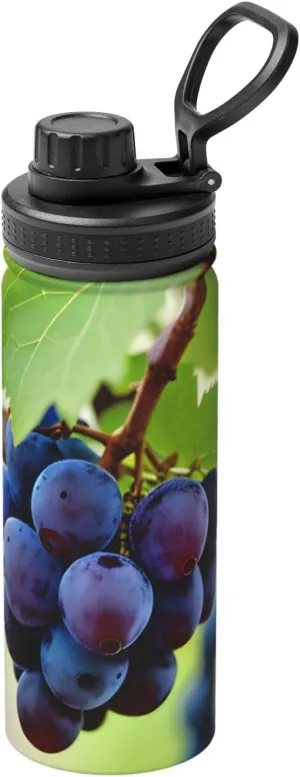Grape Sports Insulated Water Bottle - Premium 18 oz. Stainless Steel Hydration Bottle for Outdoor Enthusiasts