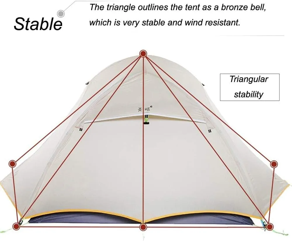 Greenmountain 2 Camping Ultralight 2 Person Tent for Camping Backpacking Trekking Hiking Cycling
