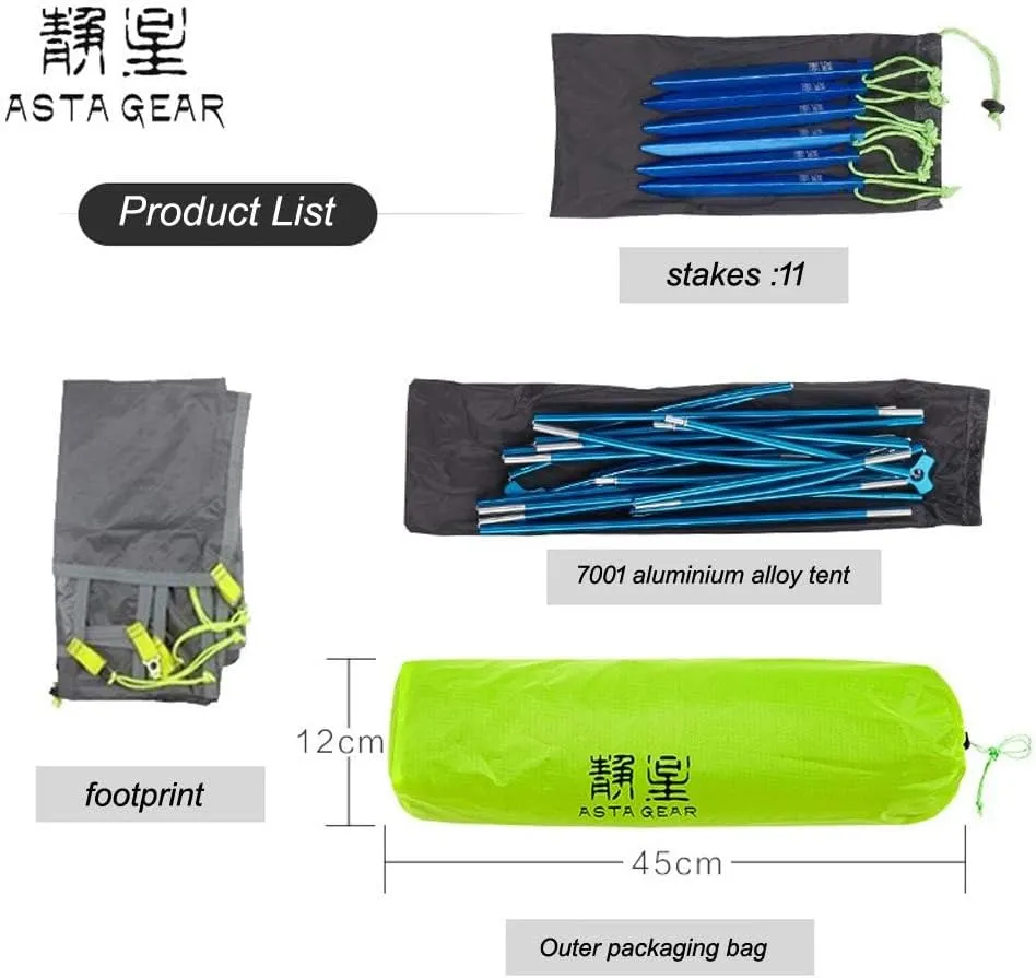Greenmountain 2 Camping Ultralight 2 Person Tent for Camping Backpacking Trekking Hiking Cycling