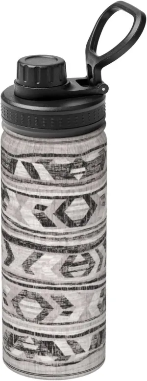 Grey Tribal Sports Insulated Water Bottle - Premium 18 oz. Stainless Steel Hydration Bottle for Outdoor Enthusiasts