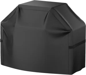 Grill Cover, 55 inch Heavy Duty BBQ Gas Grill Cover for Outdoor Grill, Waterproof, Weather Resistant, Anti-UV, Rip-Proof, Fade Resistant Barbecue Cover with Hook-and-Loop Straps for Most Grills