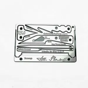Grim Workshop - Joe Flowers Signature Survival Card - Wallet Multi Tool with an EDC Tool Kit Inside - Stainless Steel Made in the USA Credit Card Tool