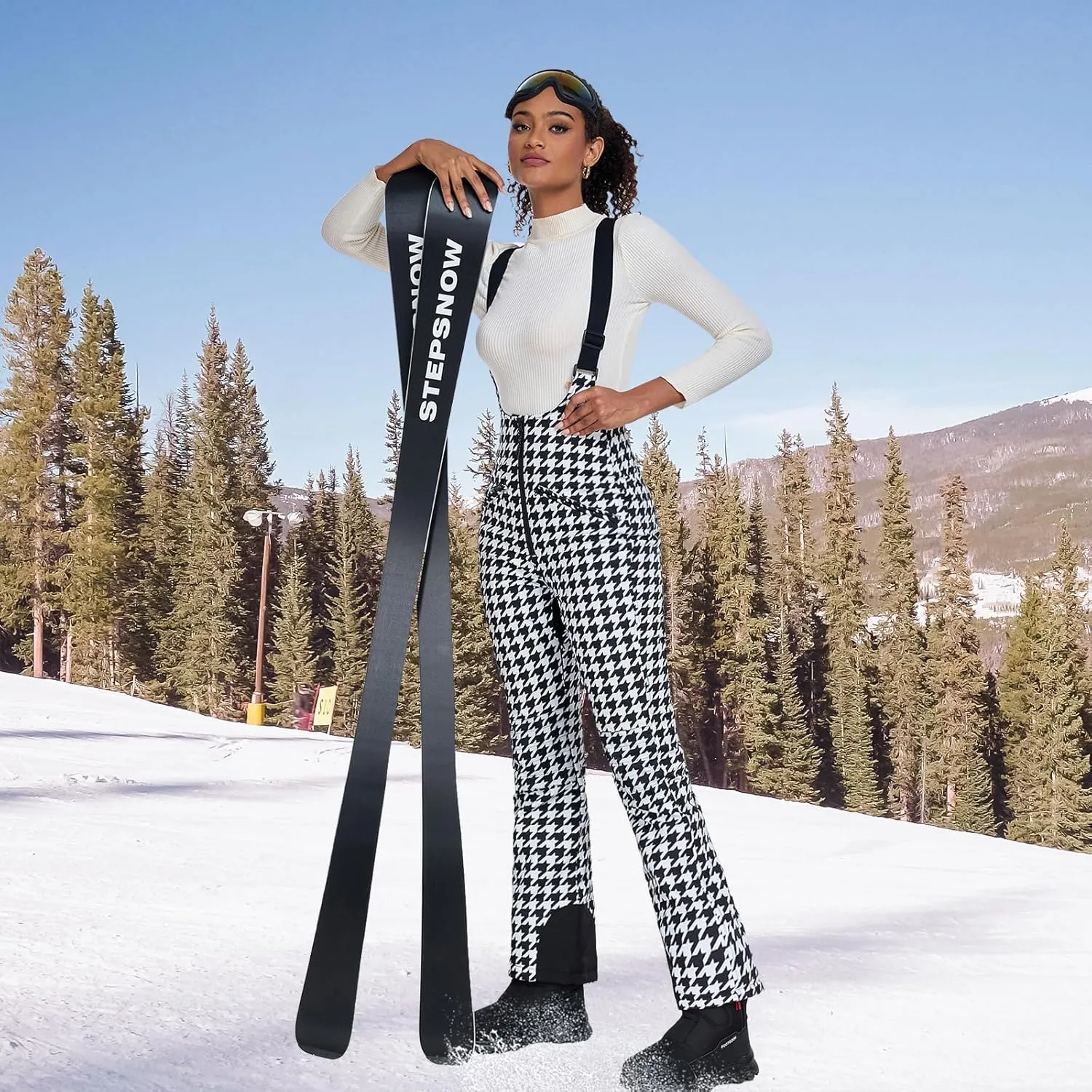 GS SNOWING Women's Snow Bibs Pants Insulated Waterproof Windproof Winter Ski Pants Snowboarding Overalls