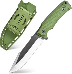 GTK3 Fixed Blade Knife AUS-8 Steel Blade Nylon Fiberglass Handle Full Tang EDC Tool Knifes for Outdoor Camping Survival Adventure Bushcraft(green)
