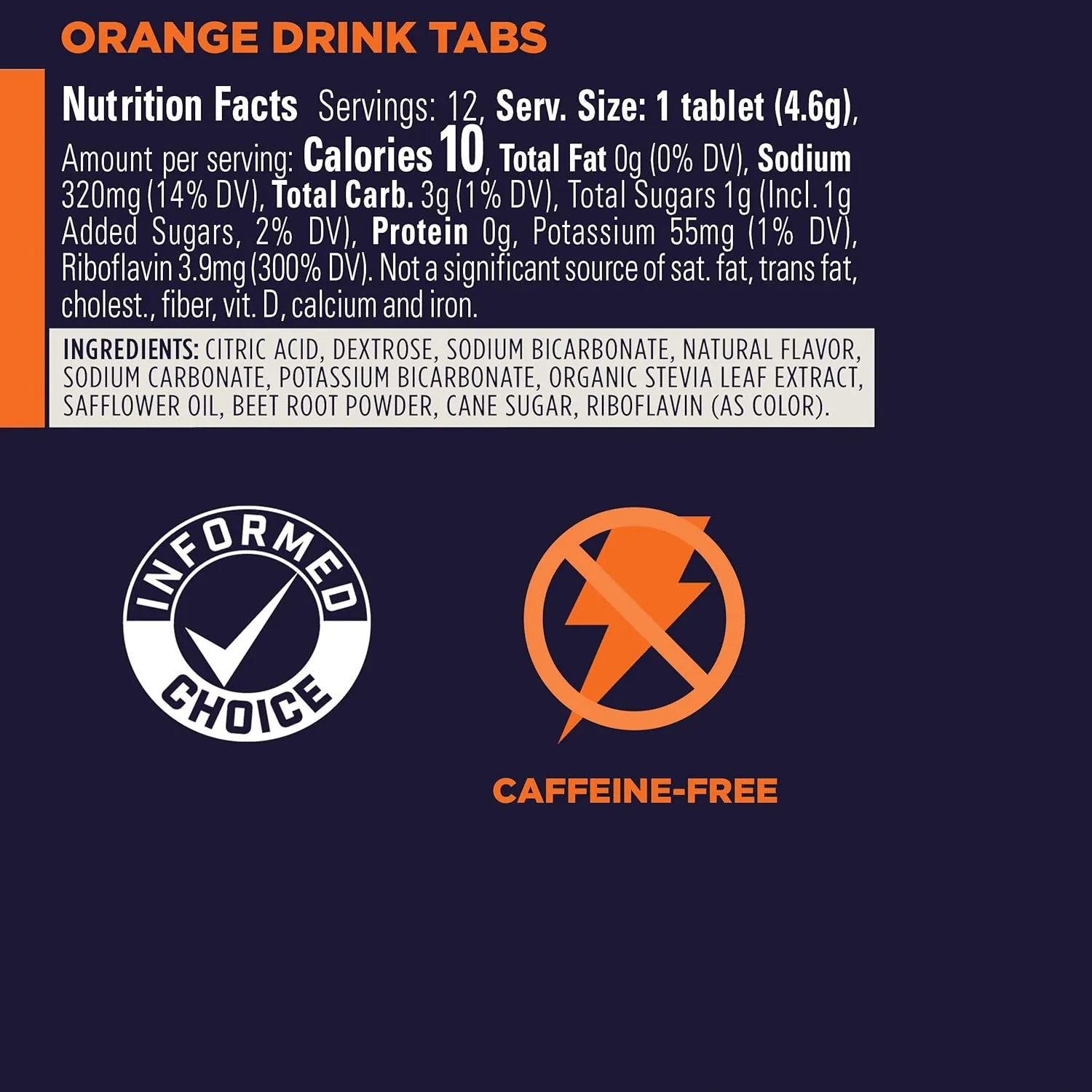 GU Energy Hydration Electrolyte Drink Tablets, Vegan, Gluten Free & Caffeine Free, Enhanced Endurance Sports Drink for Running, Cycling, Triathlon, 8-Count (96 Servings), Orange