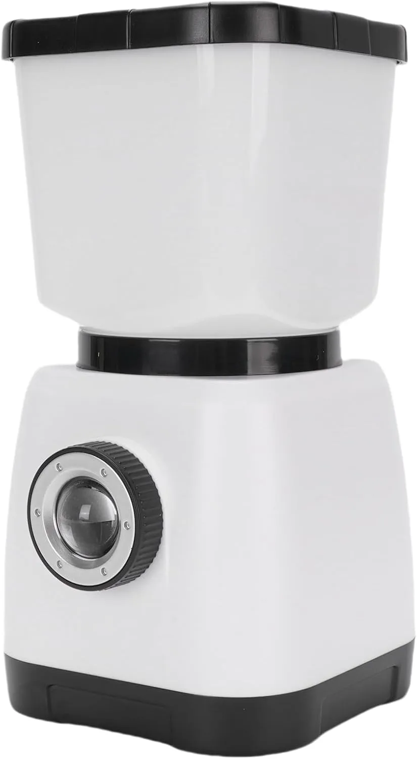 Hand Crank Flashlight Rechargeable Lantern Camping Lights Waterproofing 6000mAh LED Tent Light Flashlight for Outdoor Emergency (White)