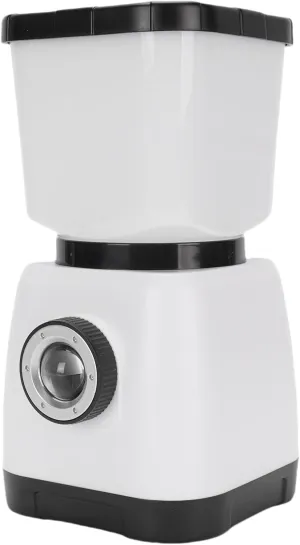 Hand Crank Flashlight Rechargeable Lantern Camping Lights Waterproofing 6000mAh LED Tent Light Flashlight for Outdoor Emergency (White)