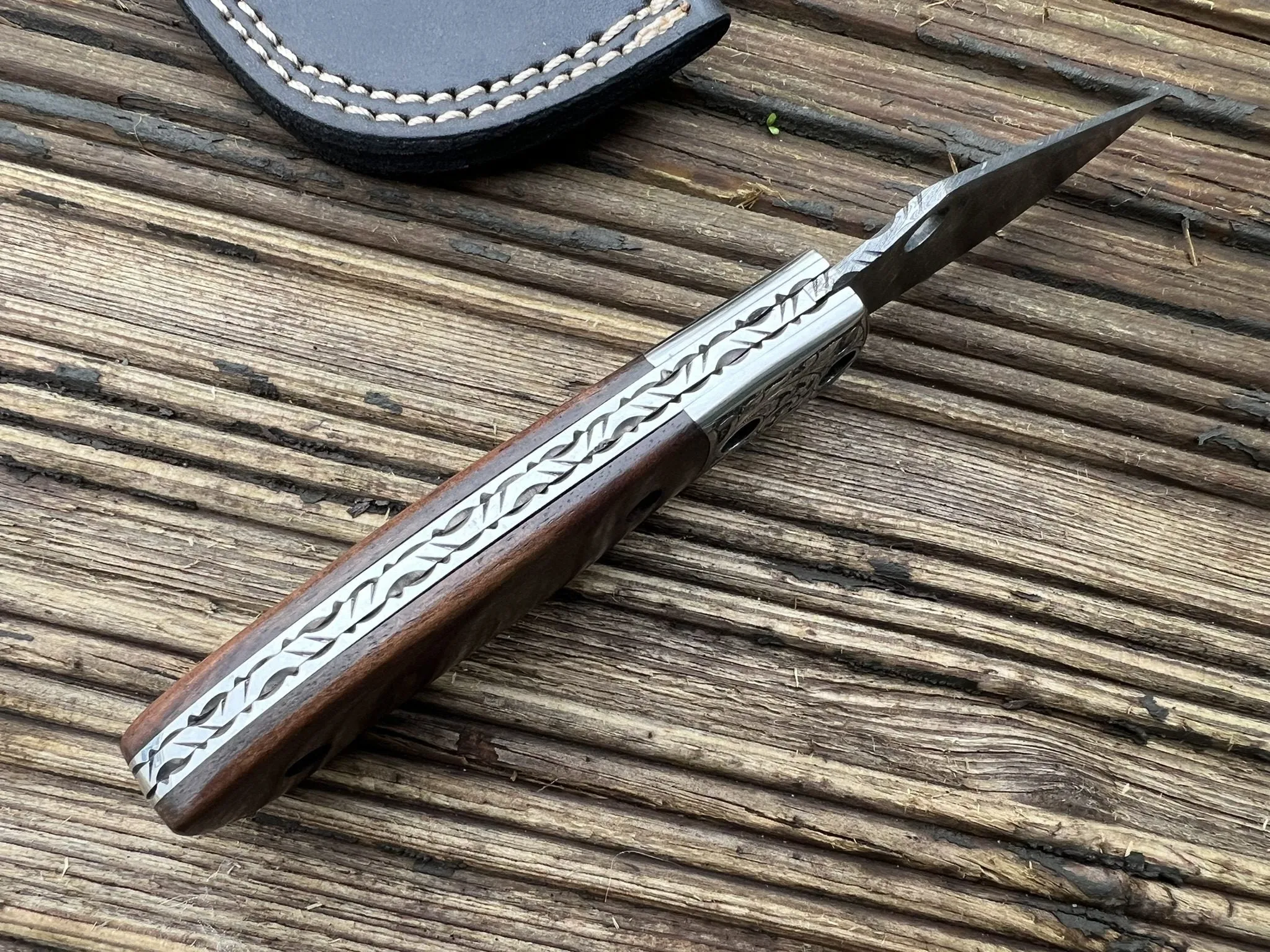 Handcrafted Damascus Pocket Knife - Damascus Steel Folding Knife NGF3