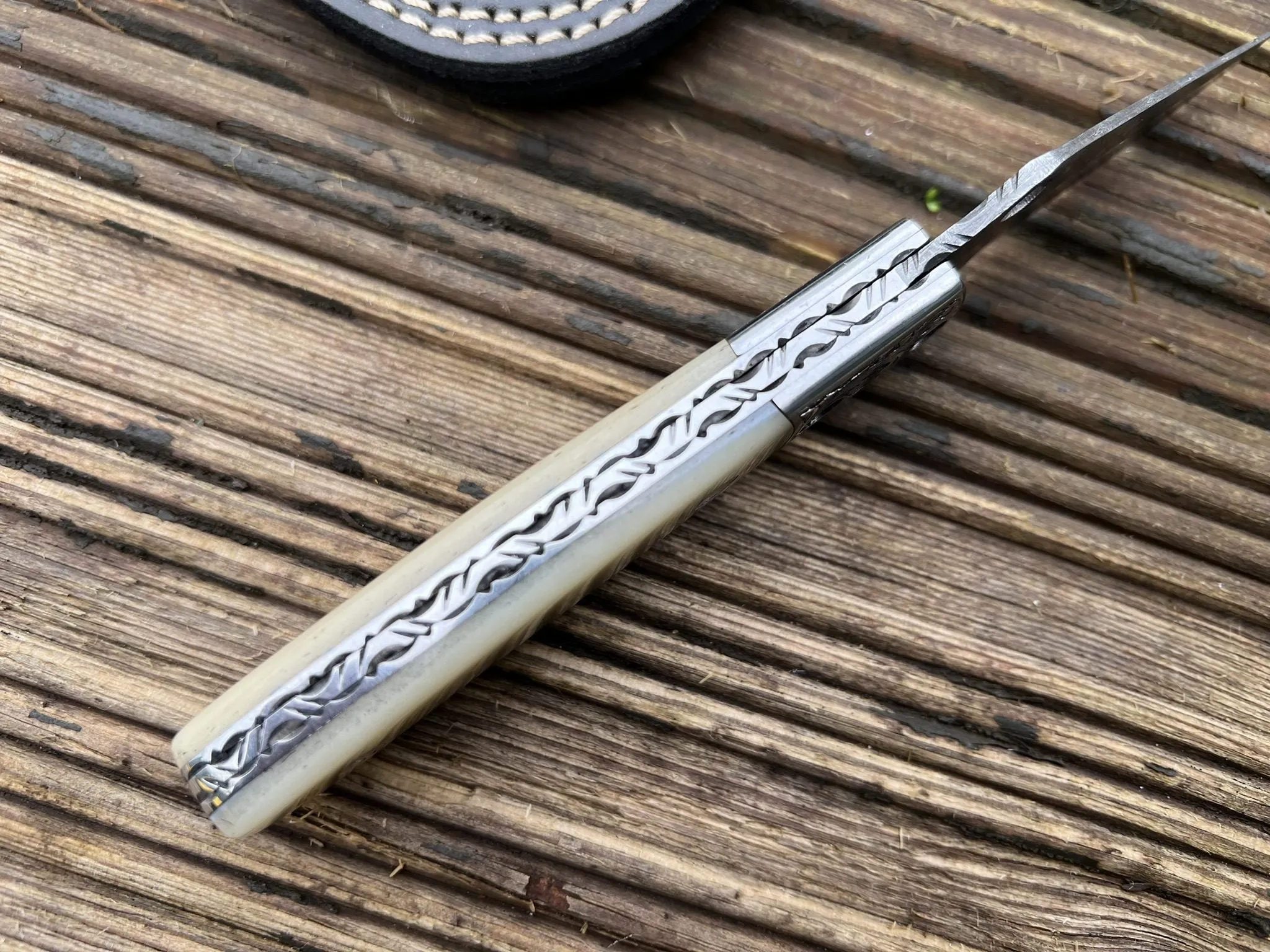 Handcrafted Damascus Pocket Knife - Damascus Steel Folding Knife NGF4