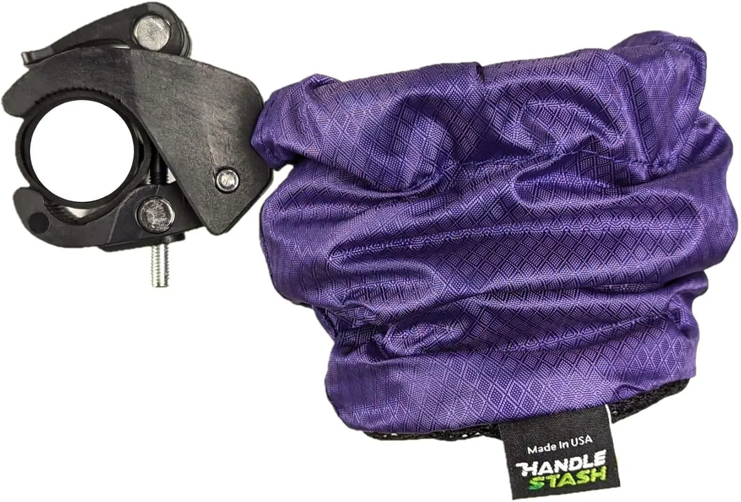HandleStash Shock-Absorbing Bike Cup Holder (Royal AF Purple Diamond) | Fits All Handlebars | Adjustable to Any Size Drink | Made for Bicycles, Boats, Wheelchairs | Xmas Stocking Stuffer | Made in USA