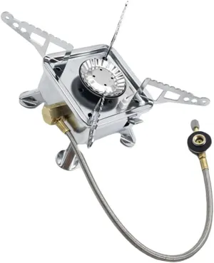 Happyyami Portable Camping Stove Windproof Outdoor Burner with High Temperature Resistance Lightweight Design for Easy Carrying and Safe Cooking Nature