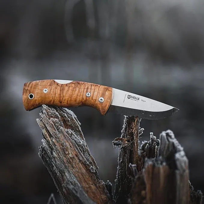 Helle Curly Birch Stainless Steel Foldable Knife - 200657