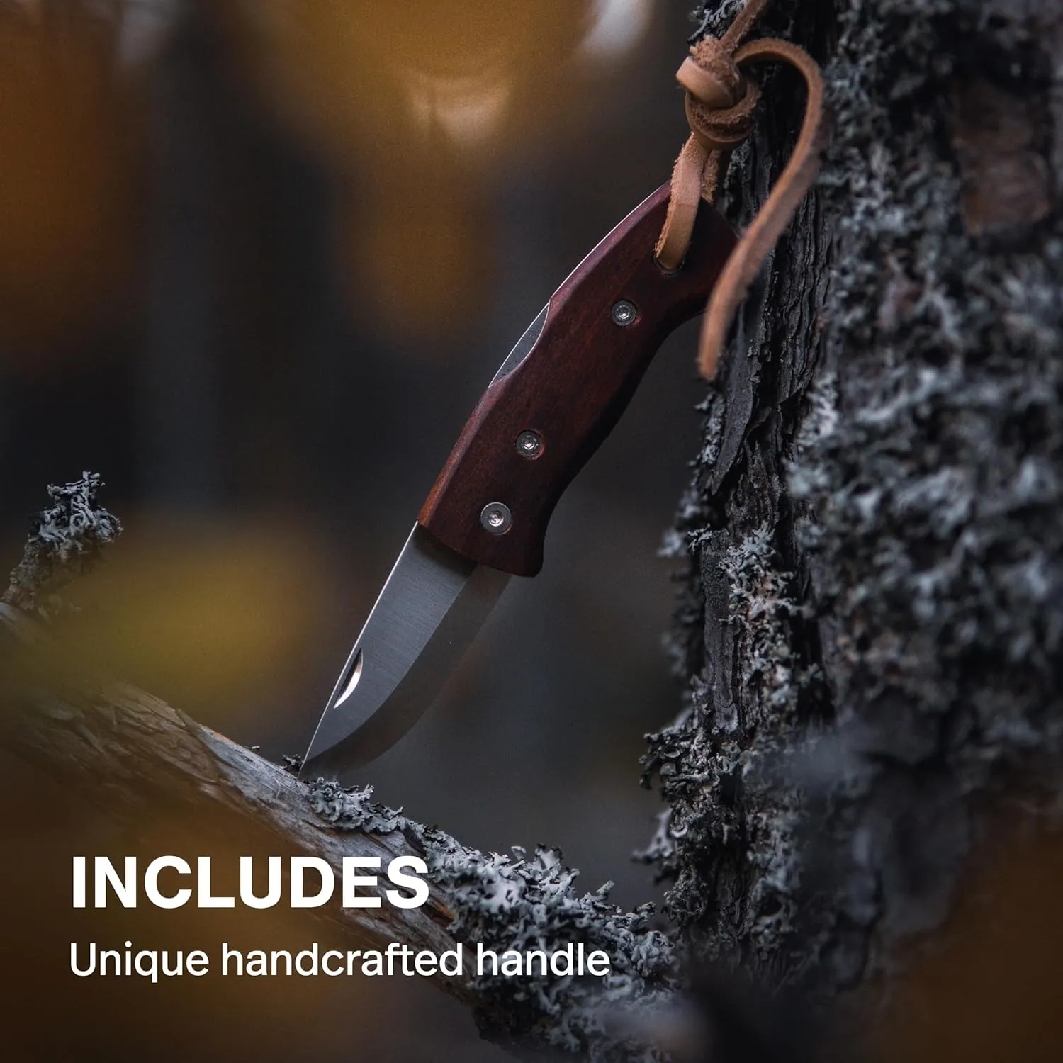 HELLE Knives - Raud S -Foldable Knife W/Clip - Birch Wood Handle - Stainless Steel - Made in Norway