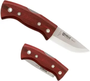 HELLE Knives - Raud S -Foldable Knife W/Clip - Birch Wood Handle - Stainless Steel - Made in Norway