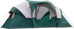 HIKERGARDEN 10 Person Camping Tent - Portable Easy Set Up Family Tent for Camp, Windproof Fabric Dome Tent Outdoor for Hiking, Backpacking, Traveling-14'x11'x74in(H)