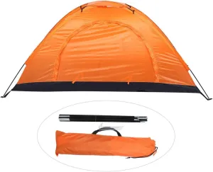 Hiking Tent 1 Person Camping Tent Waterproof One Person Tent Portable Backpacking Tents Lightweight Camping Tents or Beach Motorcycle Mountaineering Travel(Orange)