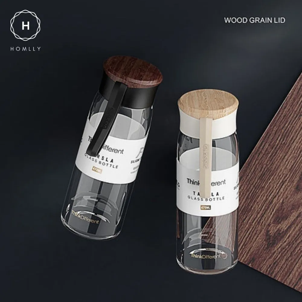 Homlly Tarsla BPA-Free  Glass Water Bottle (470ml)